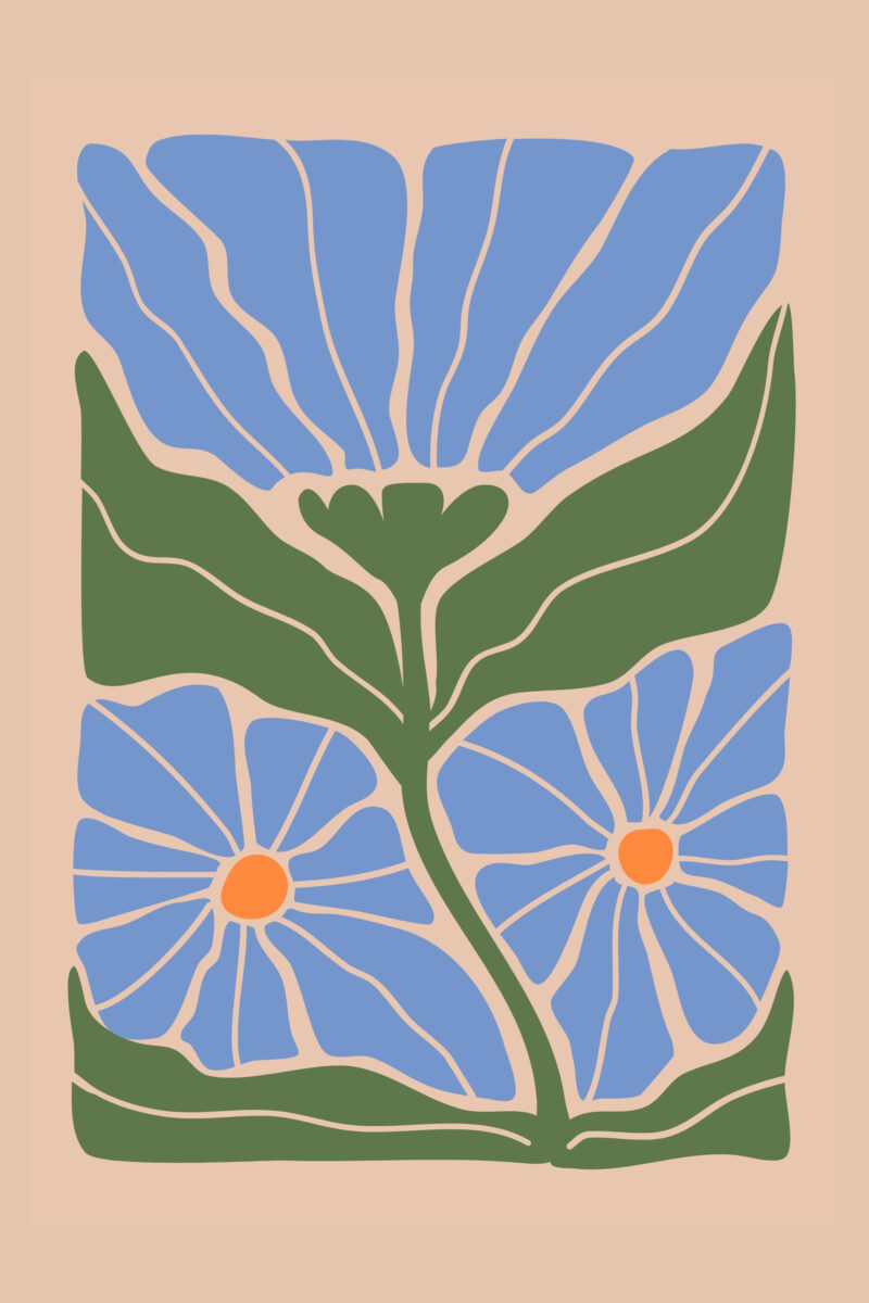 Double Blue Bloom