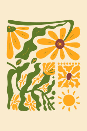 Folk Sunflowers