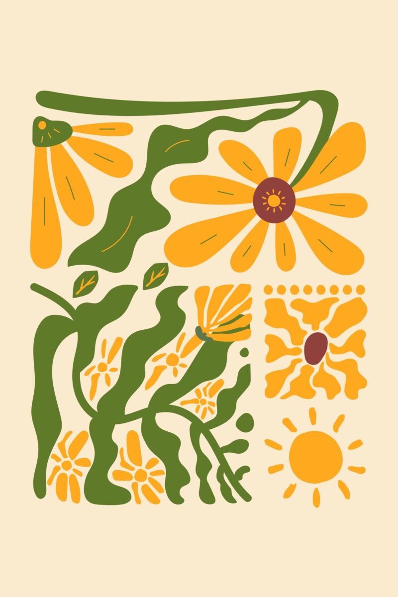 Folk Sunflowers