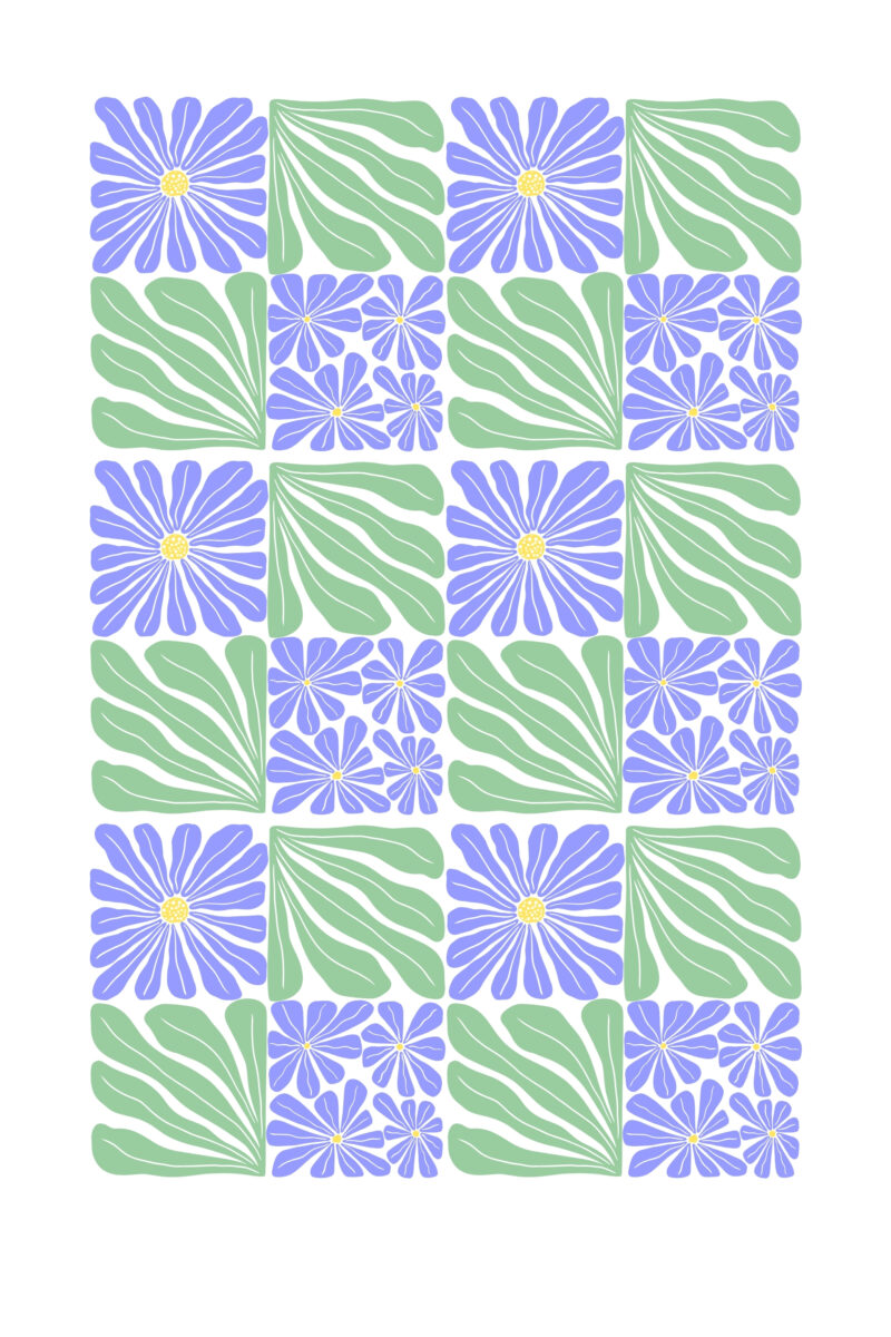 Pastel Garden Grid