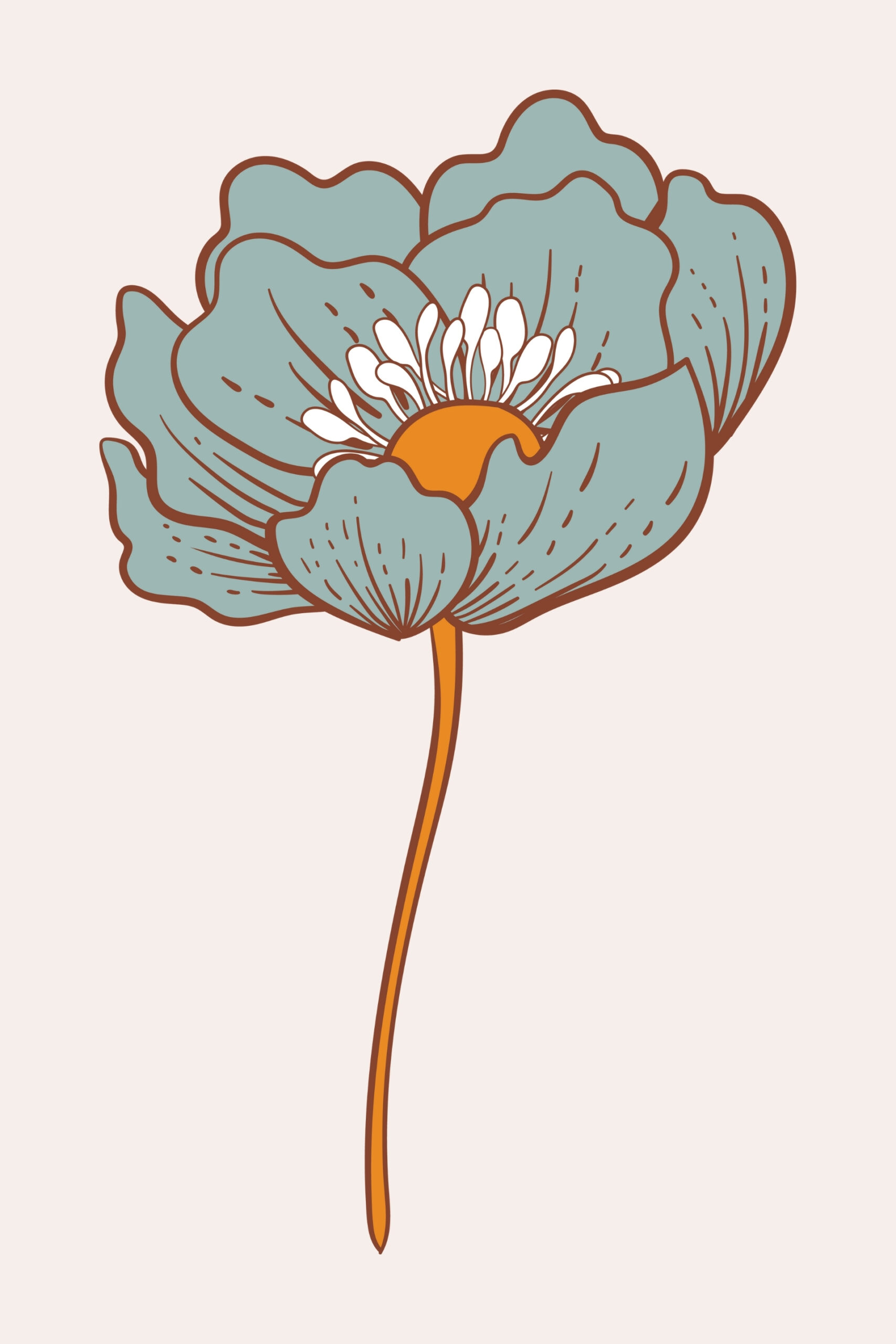 Single Blue Poppy