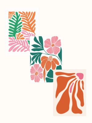 Floral Flame Trio Pack Posters
