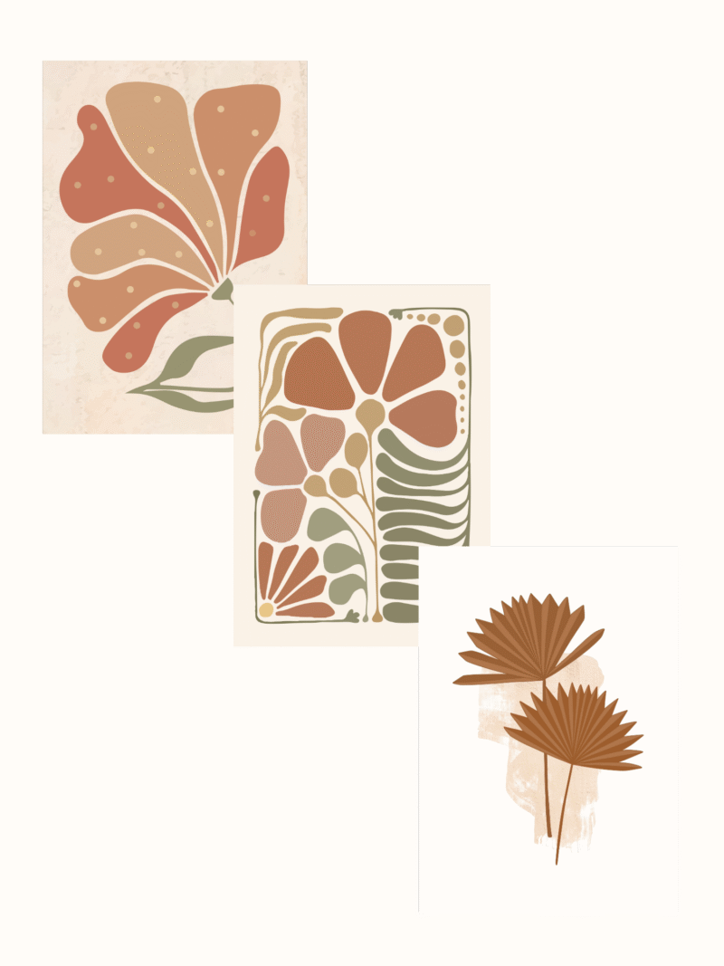 Organic Shapes Trio Pack Posters