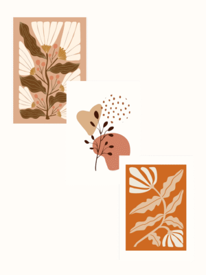Sunset Foliage Trio Pack Posters
