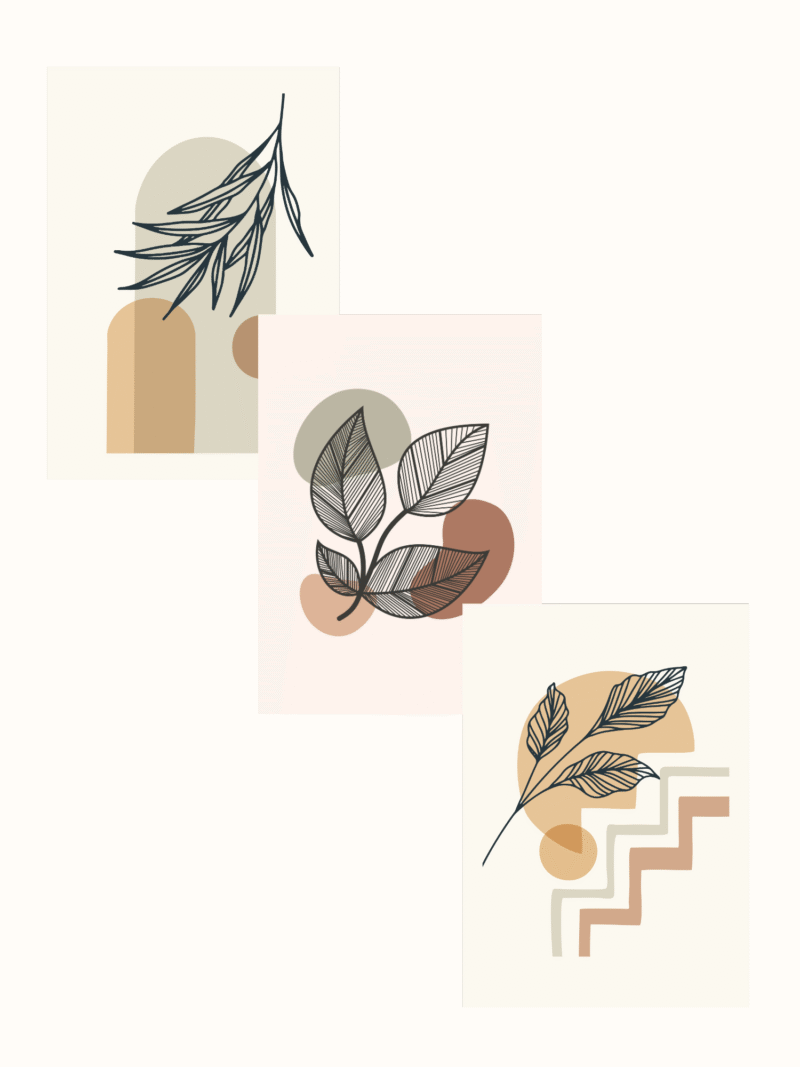 Charming Leaves Trio Pack Posters
