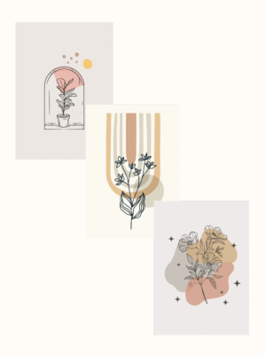 Floral Harmony Trio Pack Posters