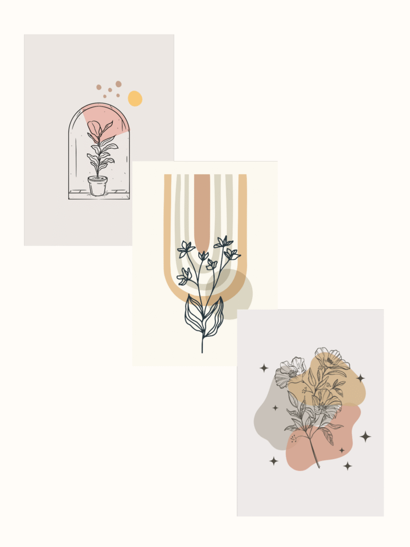 Floral Harmony Trio Pack Posters