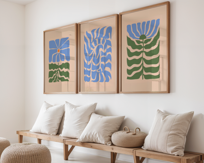 Blue Botanical Trio Pack Posters - Image 2