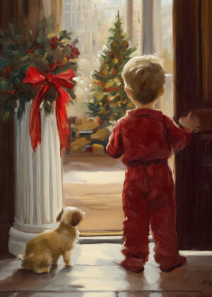 At the Door with Puppy