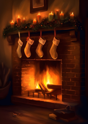 Candlelit Hearth & Stockings