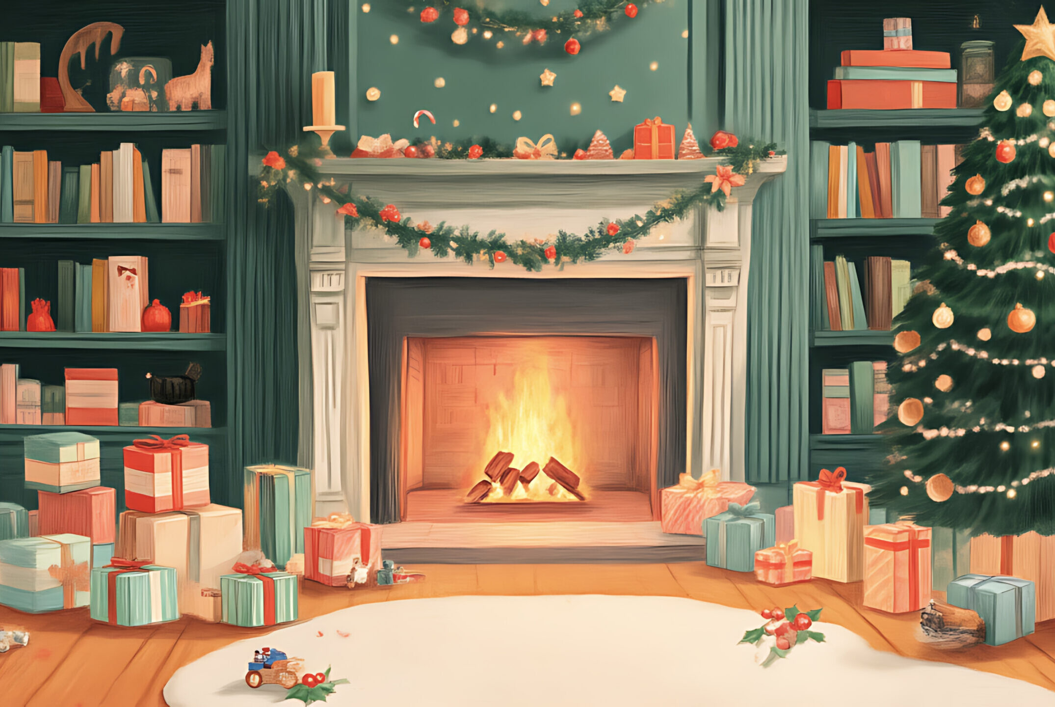 Cozy Christmas Living Room