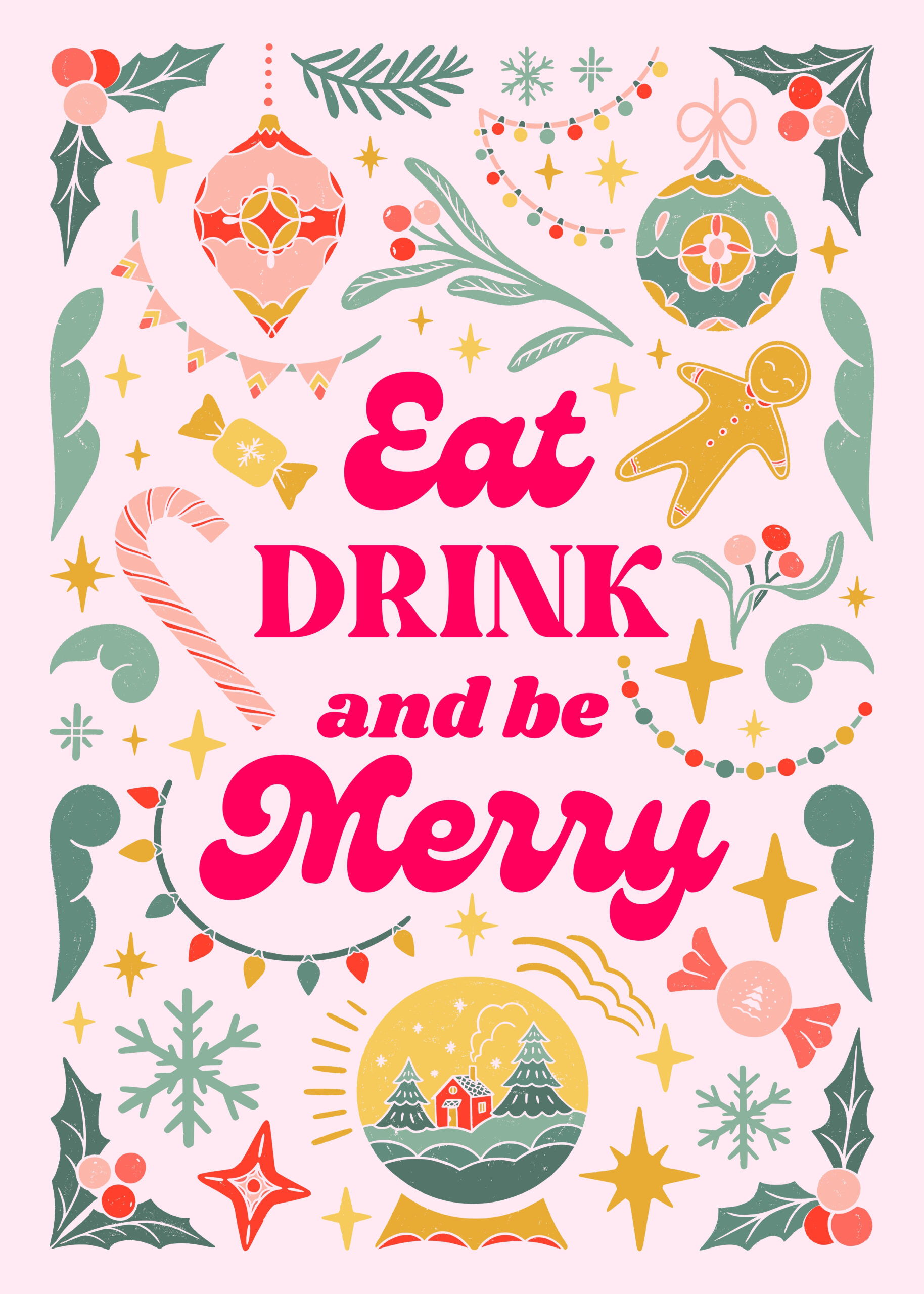 Eat, Drink & Be Merry — Typographic