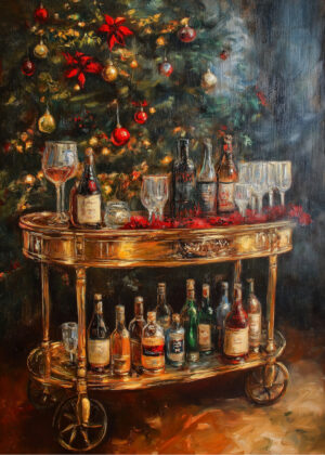 Festive Cocktail Cart