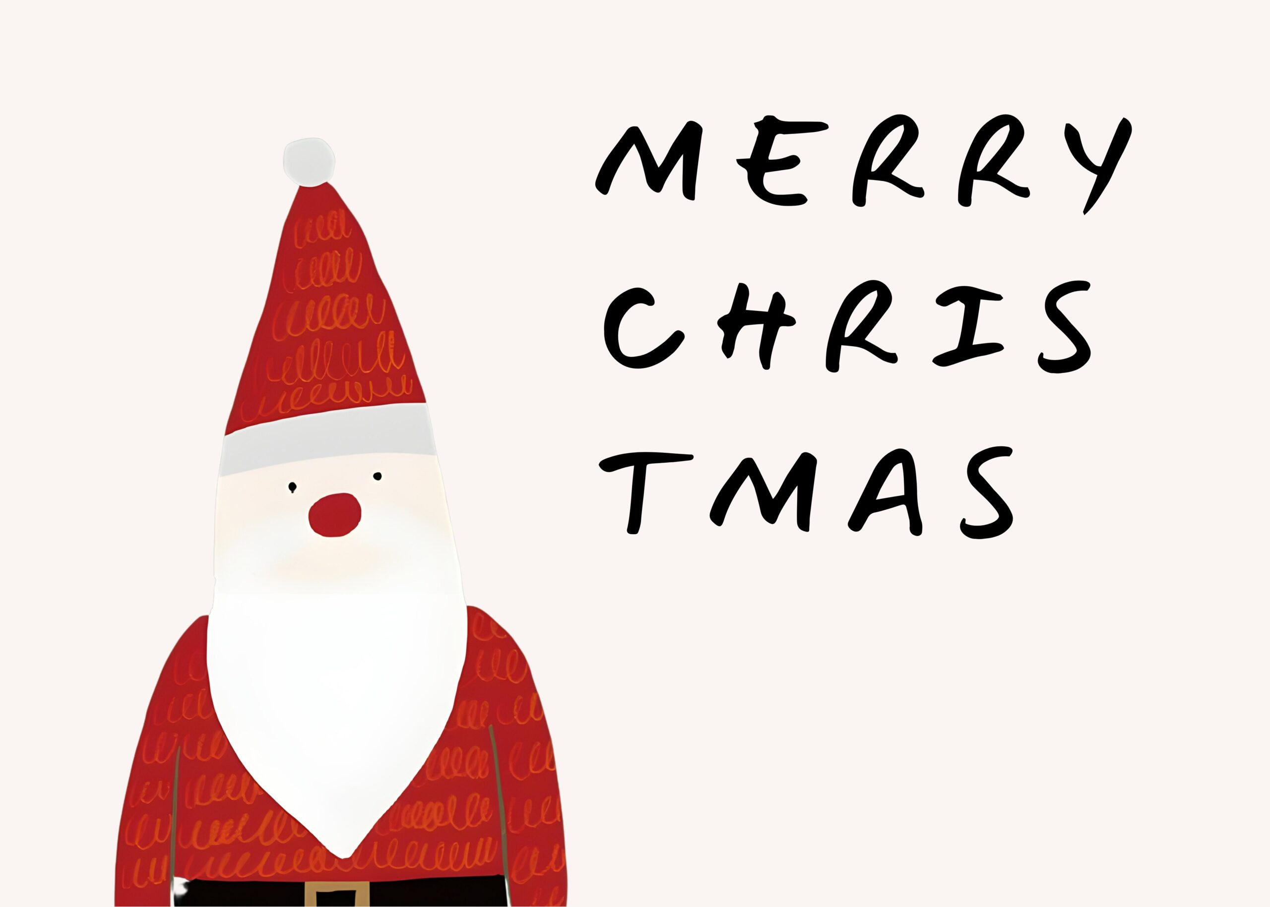 Minimal Santa — Merry Christmas