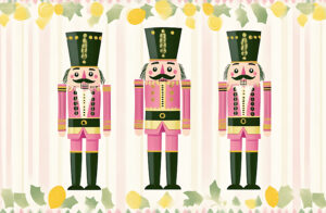 Nutcrackers on Cream Stripes
