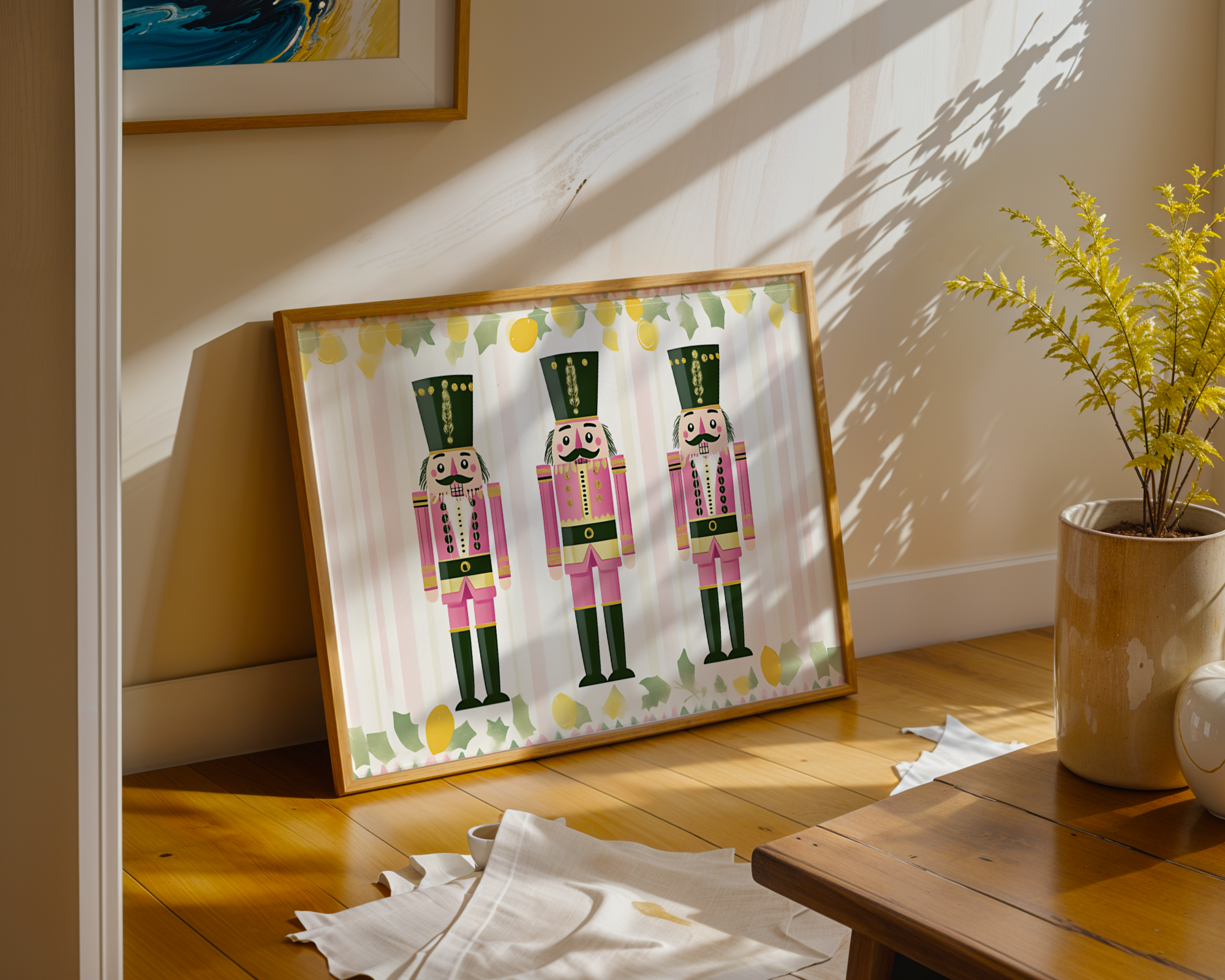 Nutcrackers on Cream Stripes - Image 2