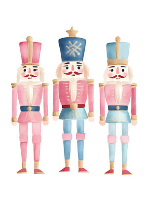 Pastel Nutcracker Trio