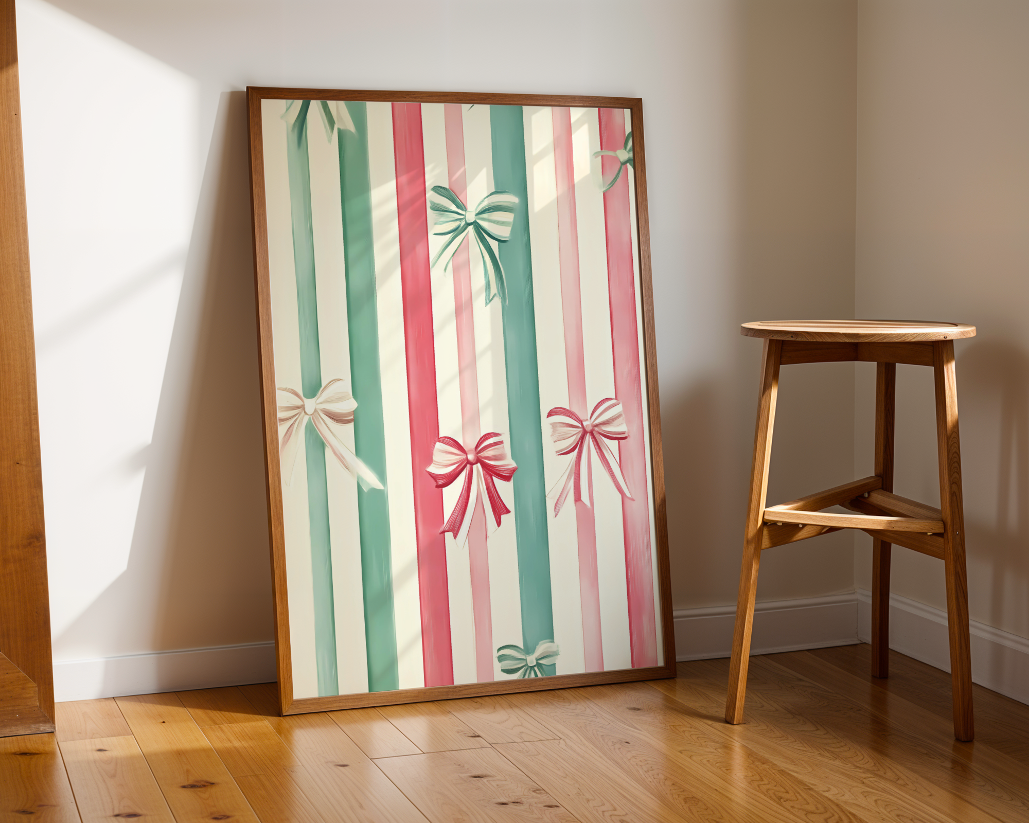 Pastel Ribbon Stripe Pattern - Image 2