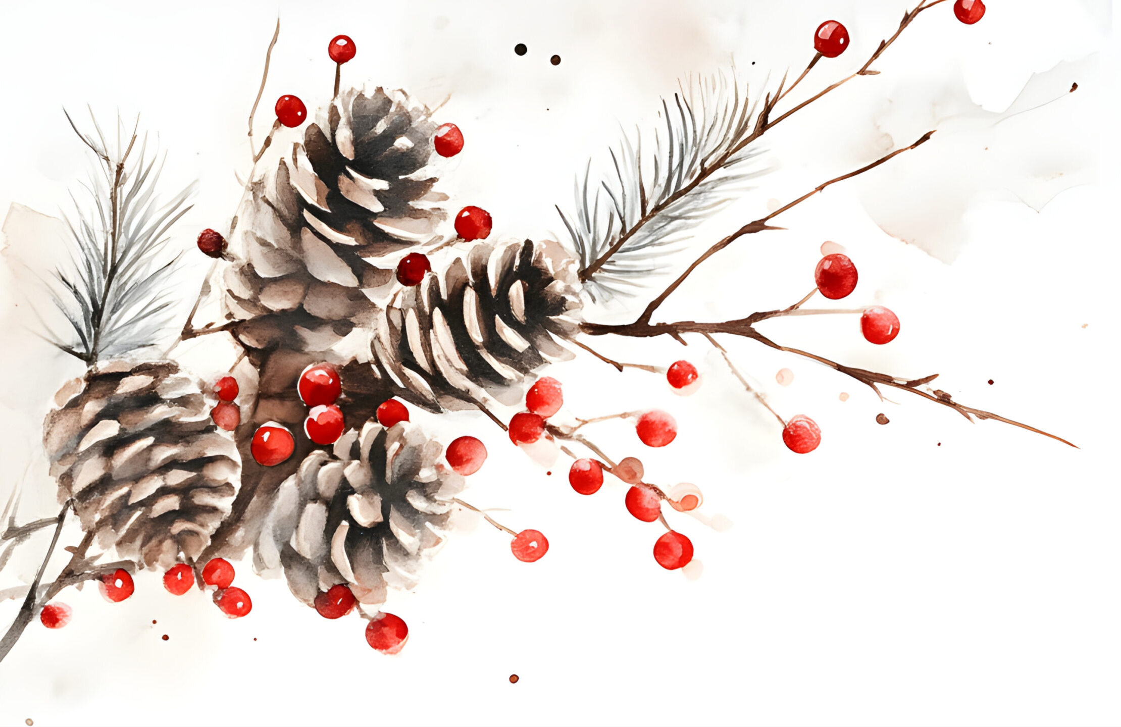 Pinecones & Scarlet Berries