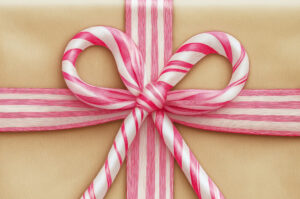Pink Candy-Cane Bow