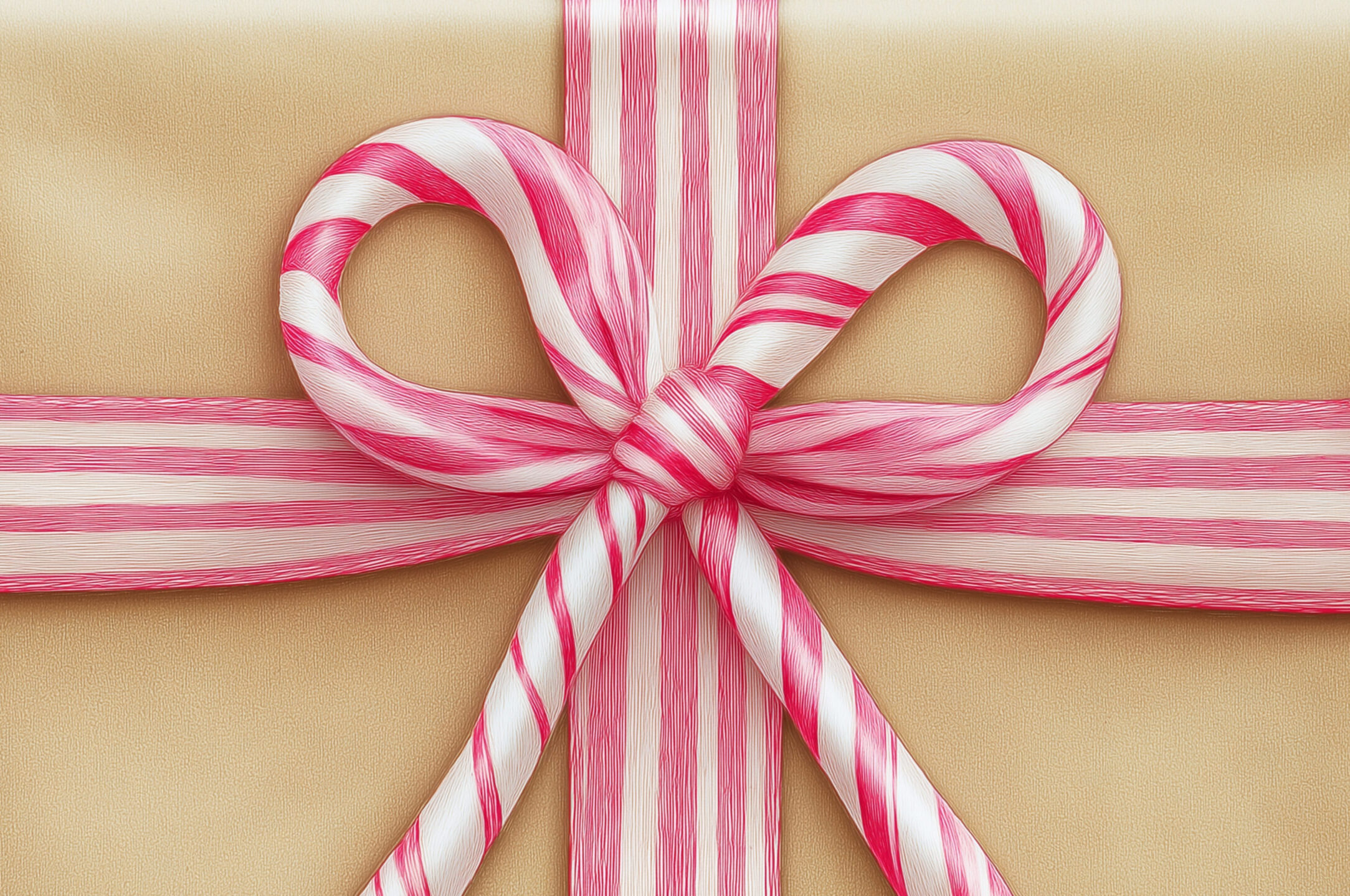 Pink Candy-Cane Bow