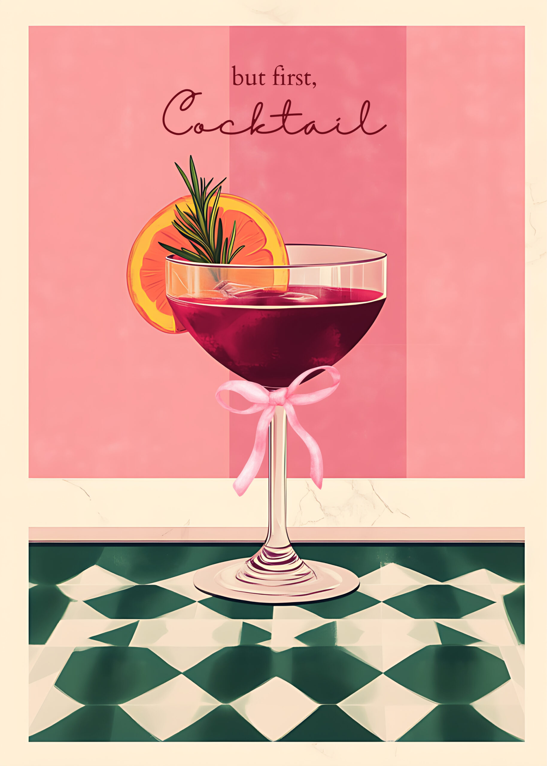 Pink Holiday Cocktail
