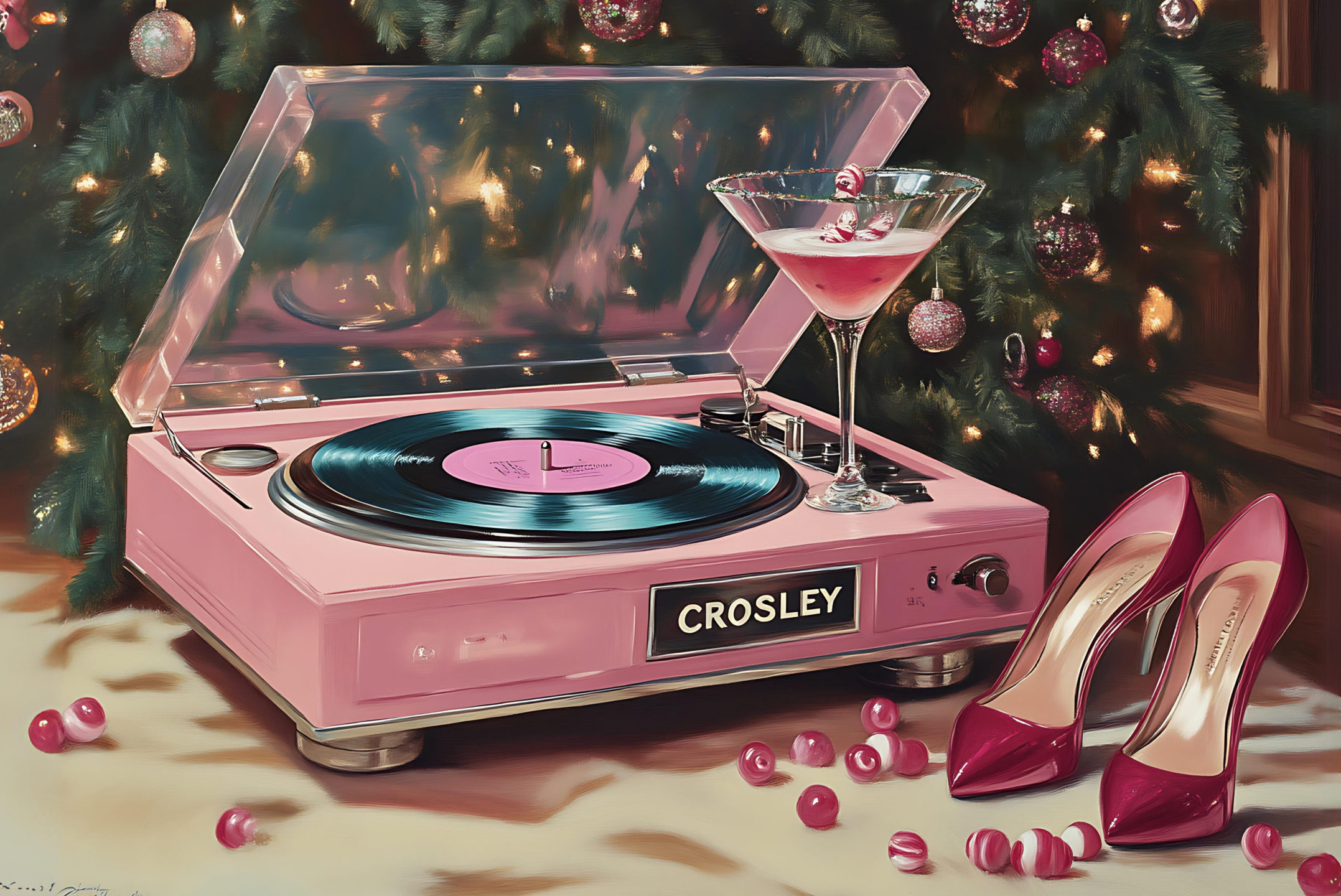 Pink Turntable — Christmas Night