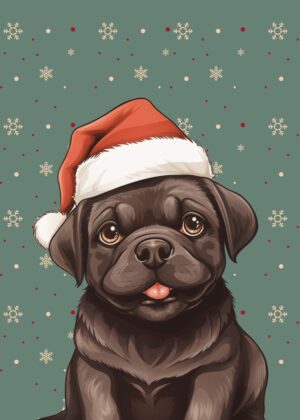 Pug Santa