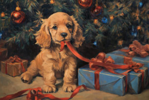 Puppy Under the Tree