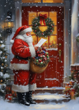 Santa at the Door