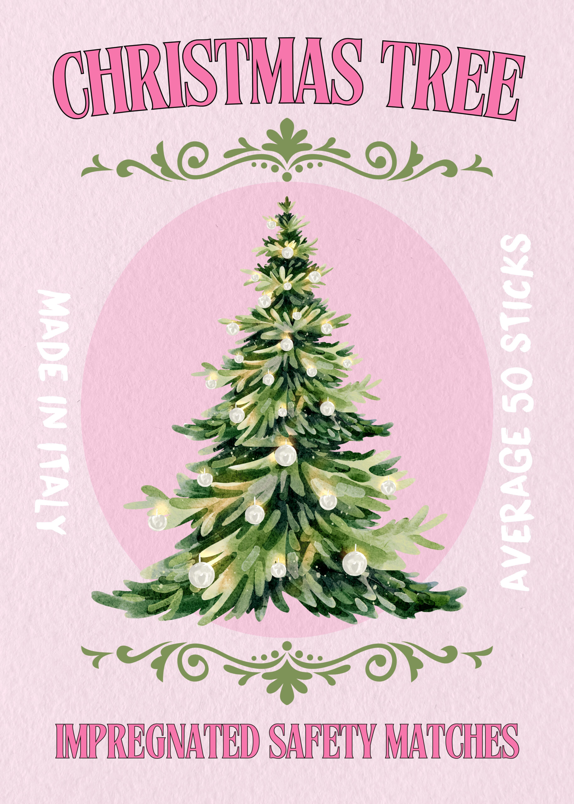 Vintage “Christmas Tree Matches” Label