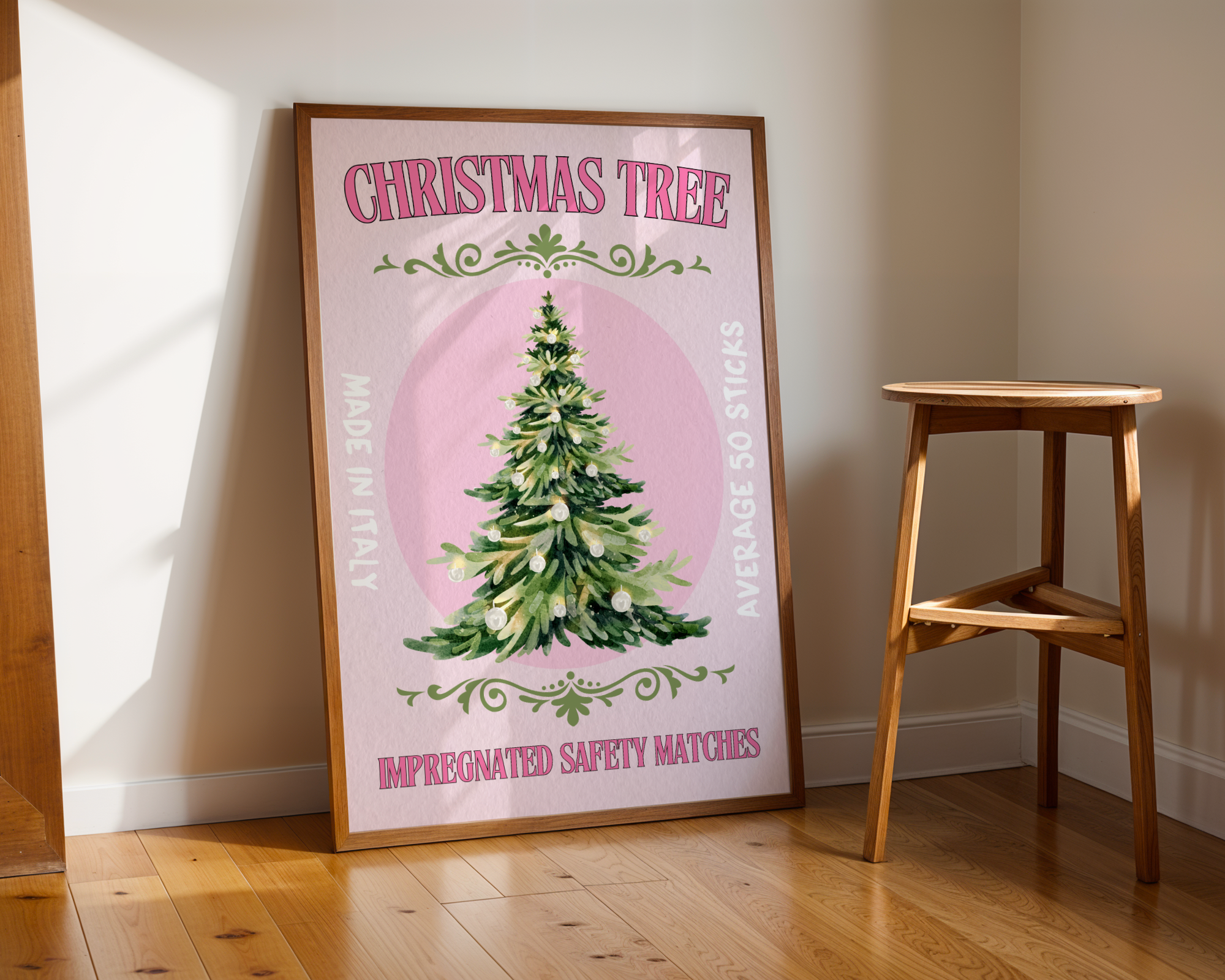 Vintage “Christmas Tree Matches” Label - Image 2