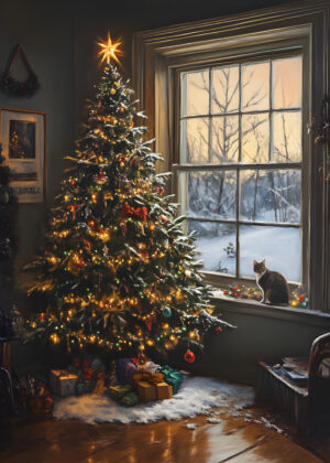 Windowlit Christmas Tree